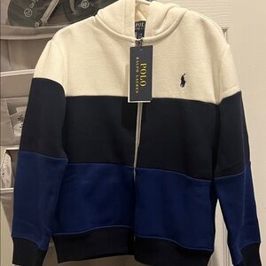 Ralph Lauren boys color lock zip up hoodie.